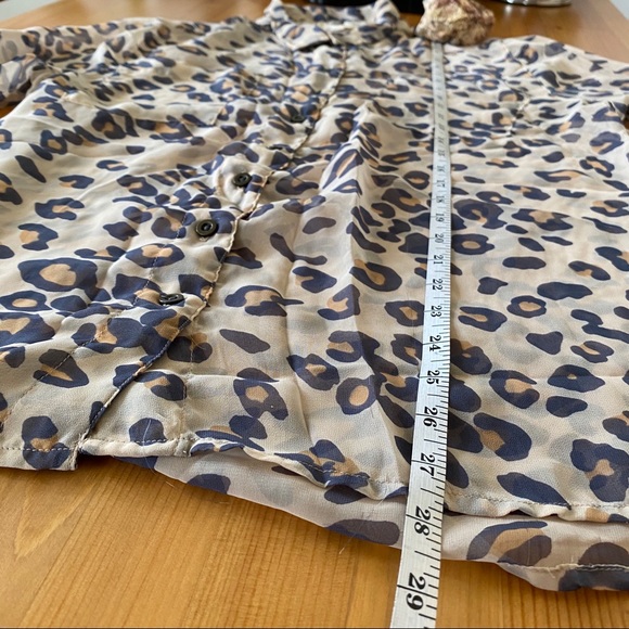 Mudd Sheer Cheetah Print Blouse - Picture 14 of 16